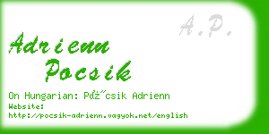 adrienn pocsik business card